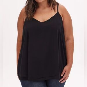 Torrid Black Women's Sophie Double Layer Camisole Size 3(22/24)